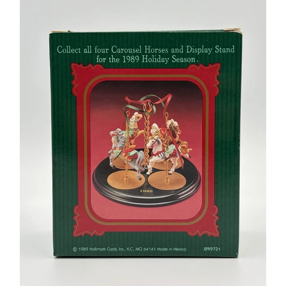 1989 Hallmark Keepsake Ornament Christmas Carousel Horse Ginger XPR9721 Vintage